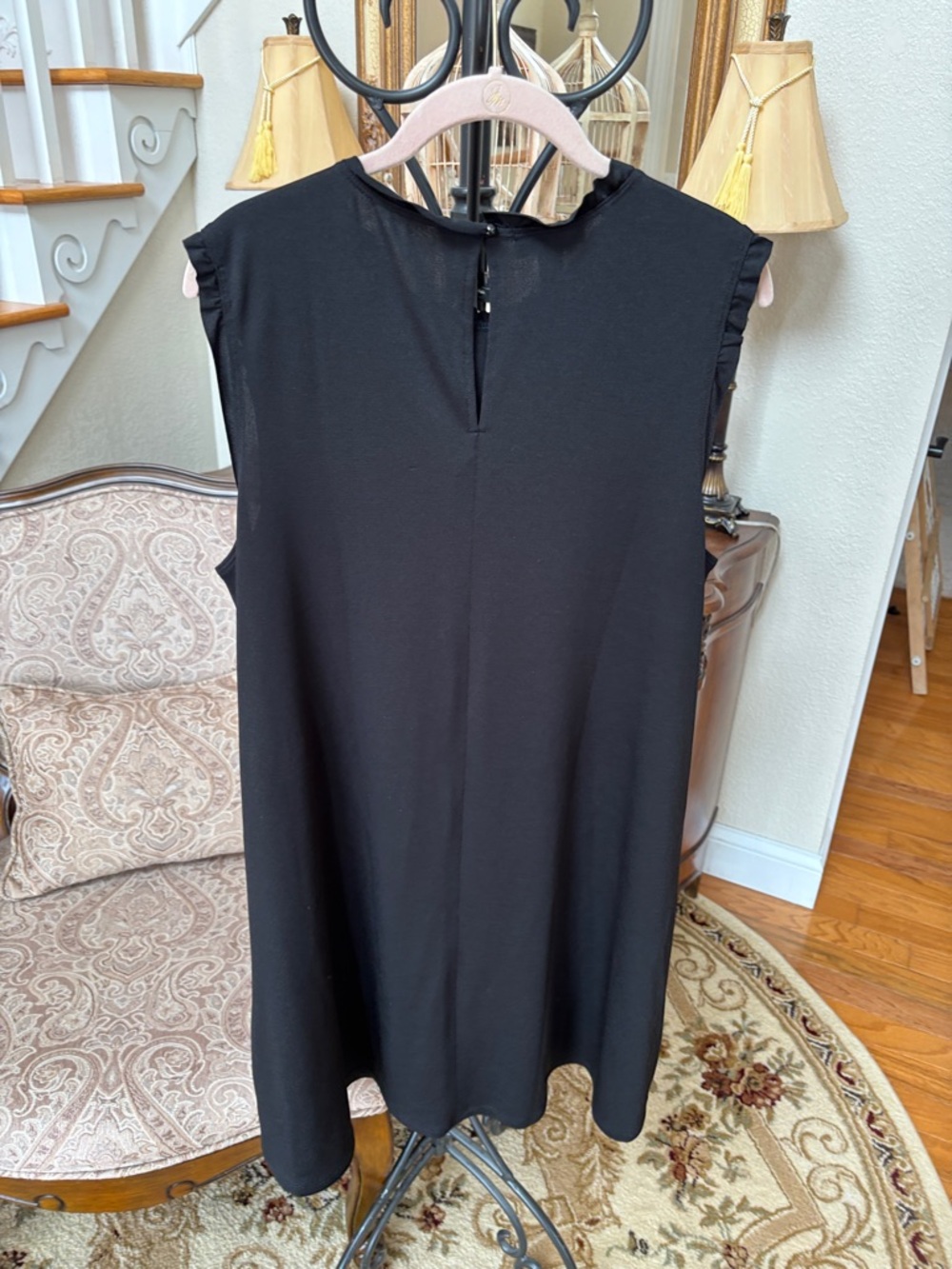 AB Studio Black Sleeveless Ruffle Neck Dress🖤Extra Large XL - Picture 8 of 10